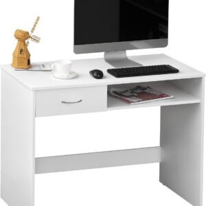 Aria White Office Desk