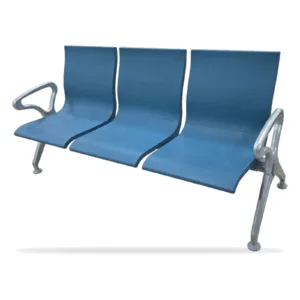 3-Seater Rubber Waiting Bench (blue) - office furniture in Jeddah