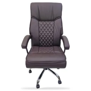 Diamond-Stitch Leather Executive Chair RT8003 in brown