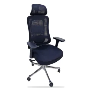 Ergonomic Mesh Office Chair RT-8098 with Headrest (navy) - office furniture in Jeddah