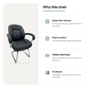 Why choose the Leather Guest & Waiting Chair SF1146V for your office in Jeddah