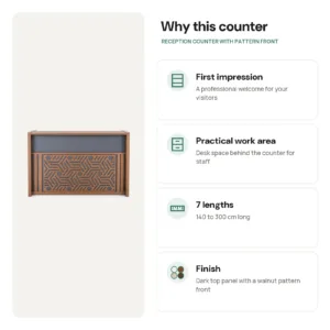 Why choose the Reception Counter with Pattern Front for your office in Jeddah