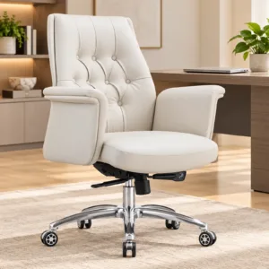 Tufted Low-Back Leather Chair 2310B in a modern office